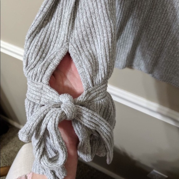 Lucky Brand Grey Ribbed Sweater - Picture 2 of 4